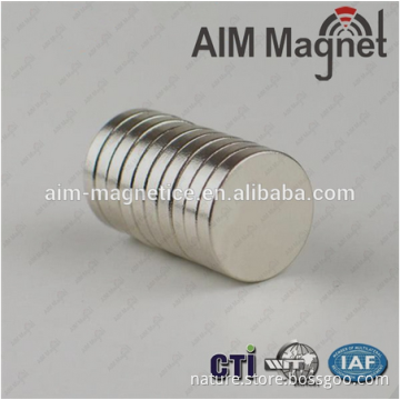 ni-cu-ni n35-n52 round ndfeb magnet 10mm x 1mm